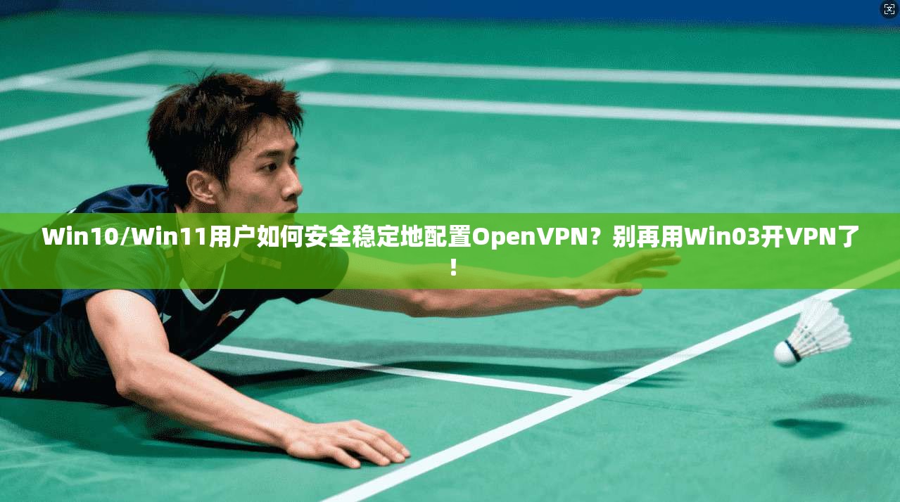 Win10/Win11用户如何安全稳定地配置OpenVPN？别再用Win03开VPN了！