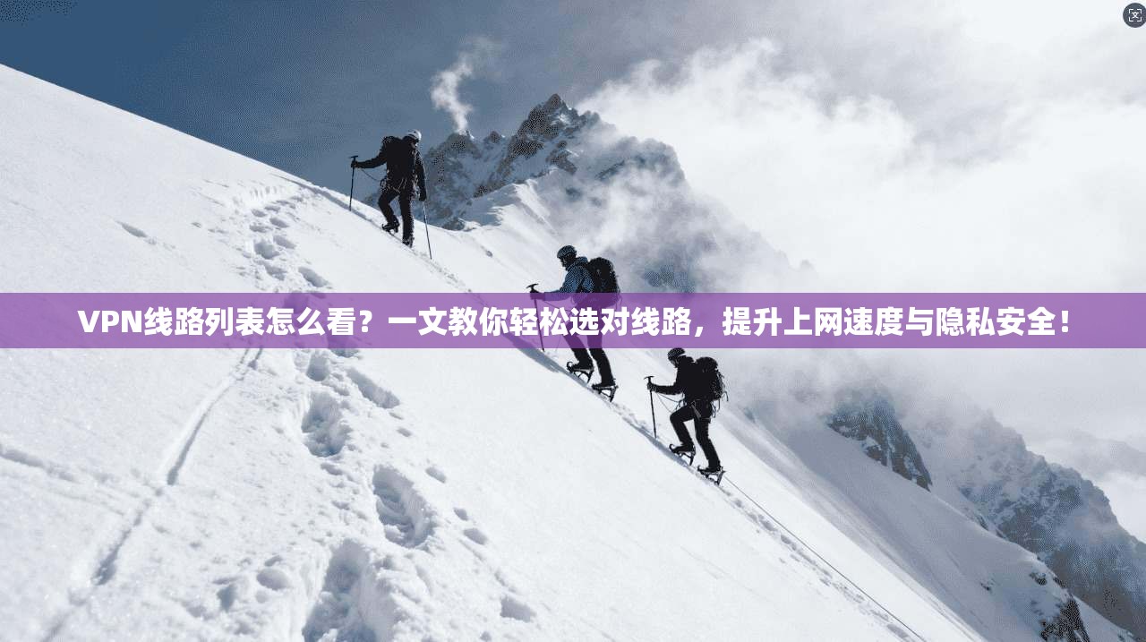 VPN线路列表怎么看？一文教你轻松选对线路，提升上网速度与隐私安全！