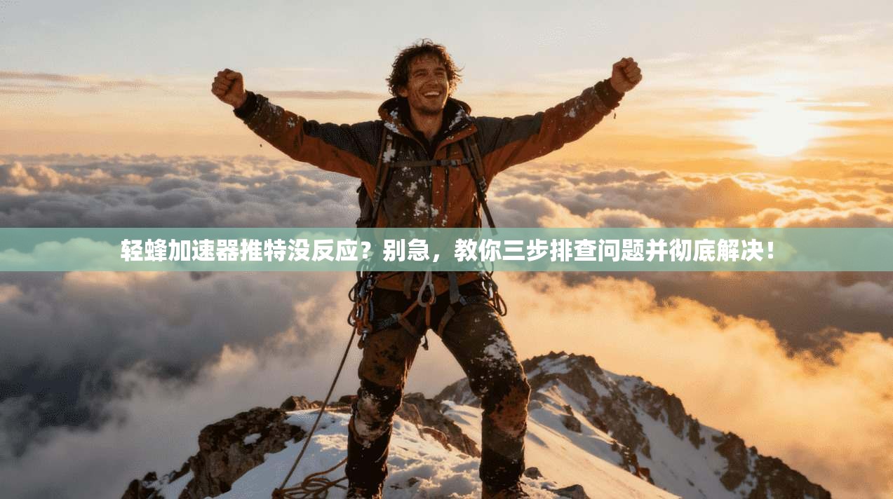 轻蜂加速器推特没反应?别急,教你三步排查问题并彻底解决!